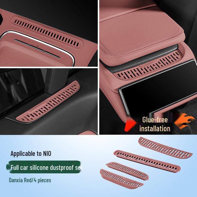 NIO ES6/EC6 Rear AC Vent Cover: Silicone Interior Accessory for 25 Models