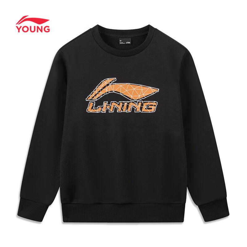 Li-Ning Kids' Fleece-Lined Logo Pullover Sweatshirt