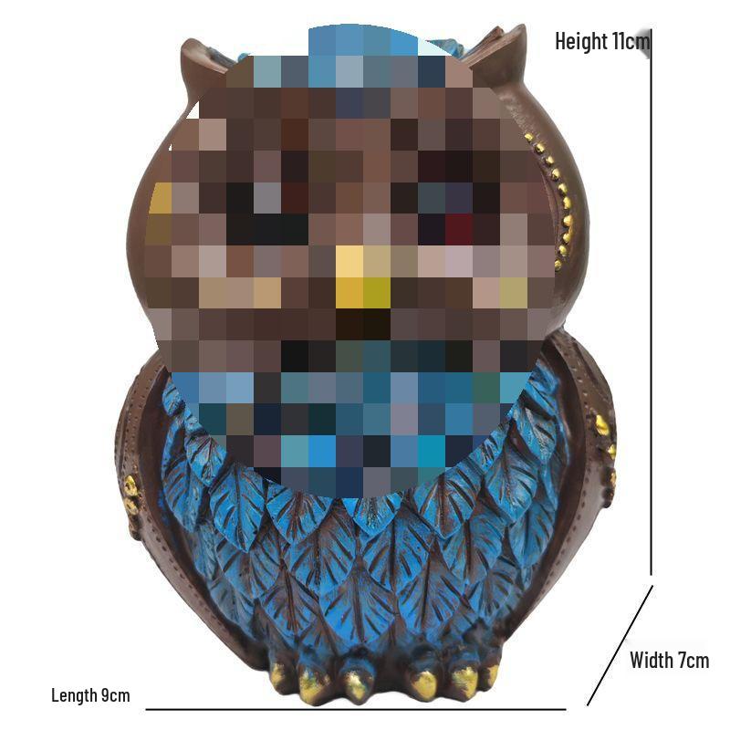 Nordic Retro Owl Figurine: Luxury European-Style Home Decor for Living Room and Entrance Hall.