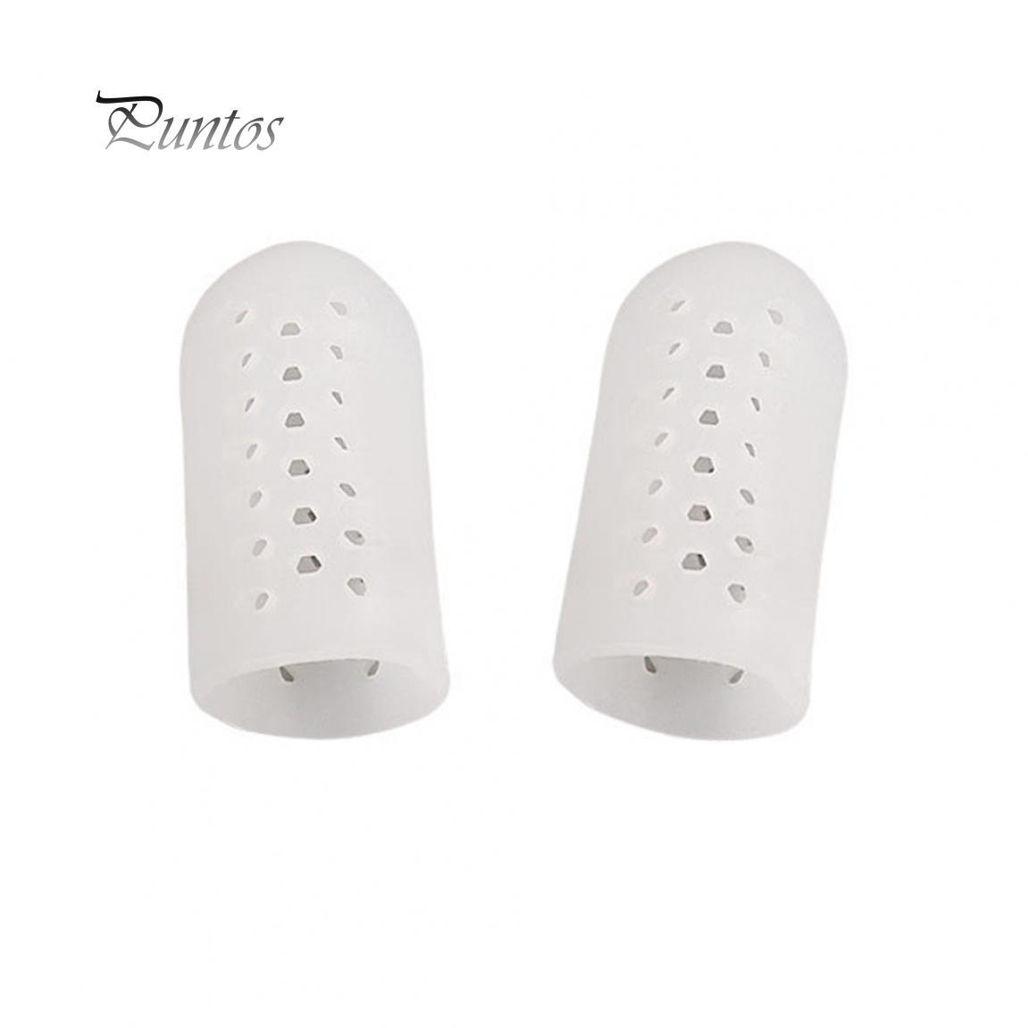 

2 шт., защита от стирания большого пальца ноги, чехол-сепаратор для ухода за ногами с отверстием белый
