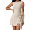 New European And American Women'S Clothing Fake Two-Piece Anti-Light Sleeveless Tight Sports Dress