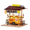 New Diy Hut Handmade Wooden Food Game Scene Dollhouse Doll House Accessories Popular Teppanyaki