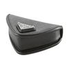 Prada Triangle metal triangle logo zipper leather wallet men's black