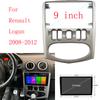 2 DIN 9 Inch Car Frame Fascia Adapter Android Android Radio Dash Fitting Panel Kit For Renault Logan 2008-2012