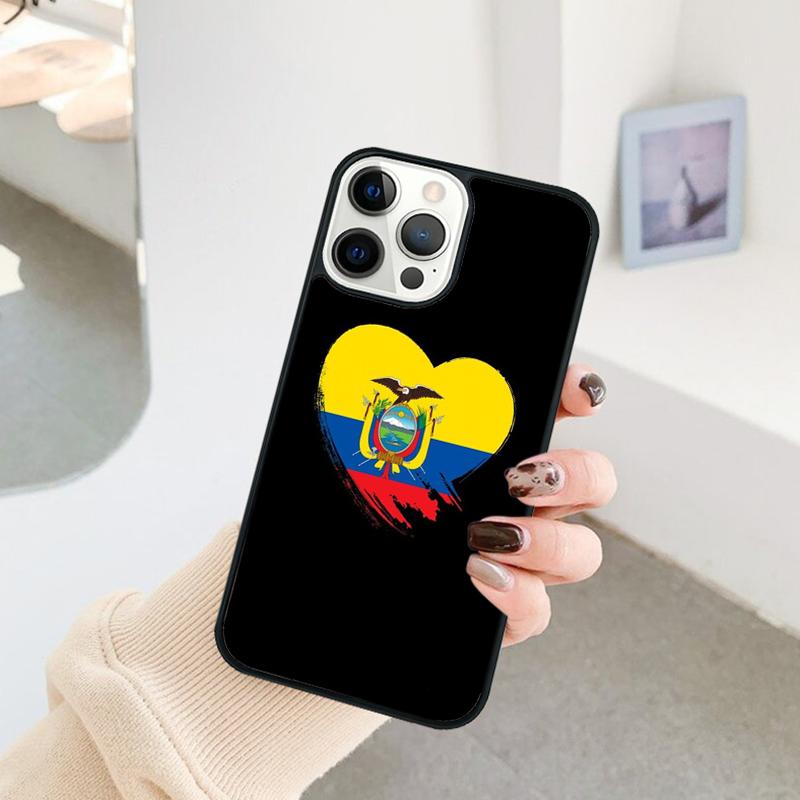 Ecuador Flagge Handyhülle Für iPhone 17 Air 16 15 14 11 12 13 Pro MAX Plus Hülle Abdeckung Schale