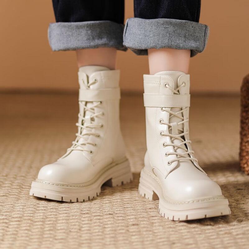 Daphne Women s Platform Martin Ankle Boots 37