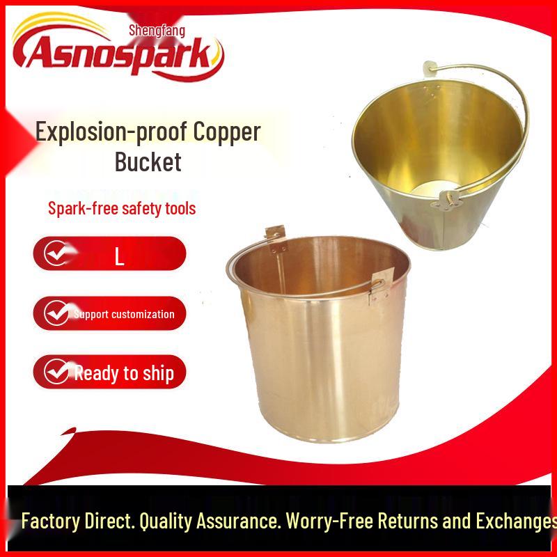 Explosion-Proof Aluminum Firefighting Barrel - Spark-Free, Copper, Semi-Circular Design Aluminum Semi-circular 10L