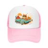 Rebel Ginger Cat Road Trip Mesh Baseball Cap Casual Hat Outdoor  For Womens Unisex FeUnisex