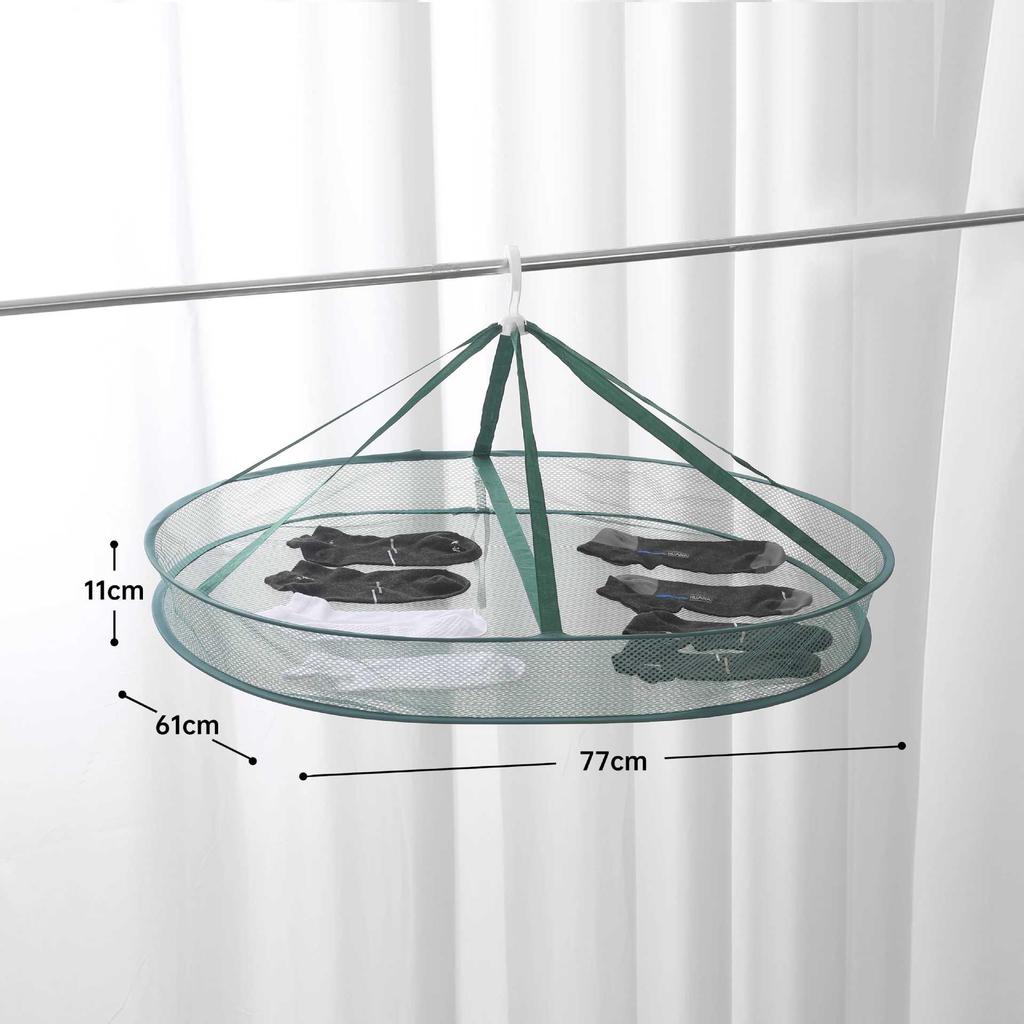 Multifunctional Anti-Deformation Drying Basket: New Enclosed Zipper Net Bag for Clothes, Anti-Mosquito, and Vegetable Drying.