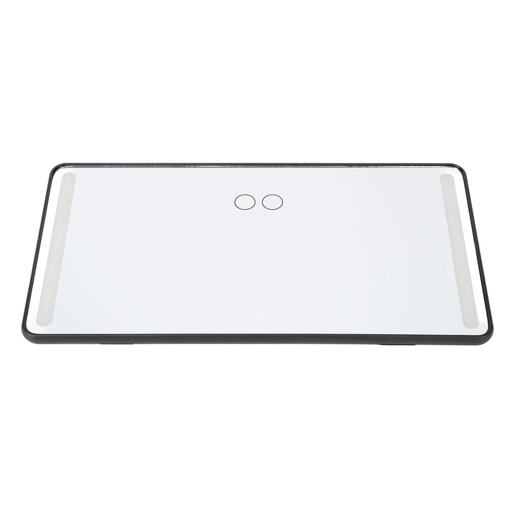 Auto Schminkspiegel Touchscreen Dimmbar Wiederaufladbar 3 Lichter LED Auto Kosmetikspiegel Schwarz