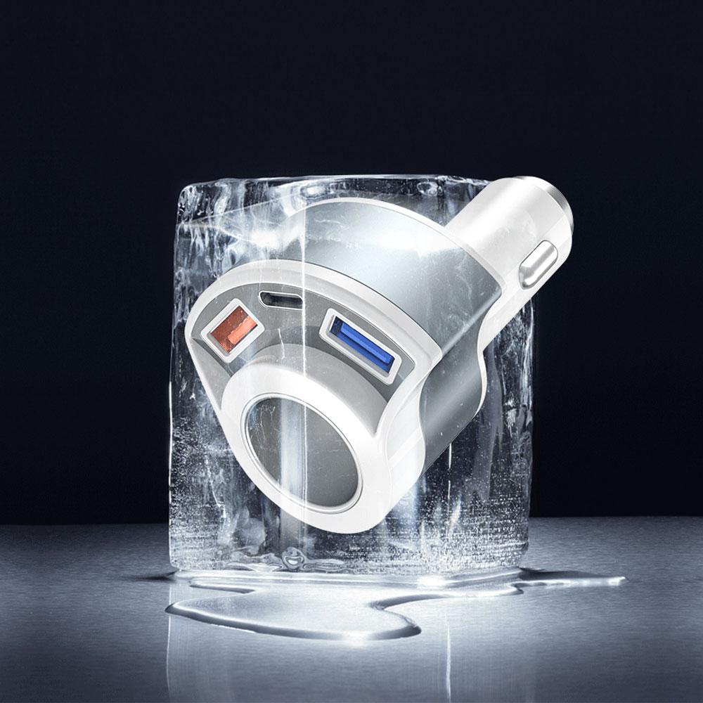 1 Stück Universelles Auto 4 in 1 USB Typ C Stecker Autoladegerät Auto Schnellladeadapter Auto Zigarettenanzünder Adapter Auto Innenzubehör