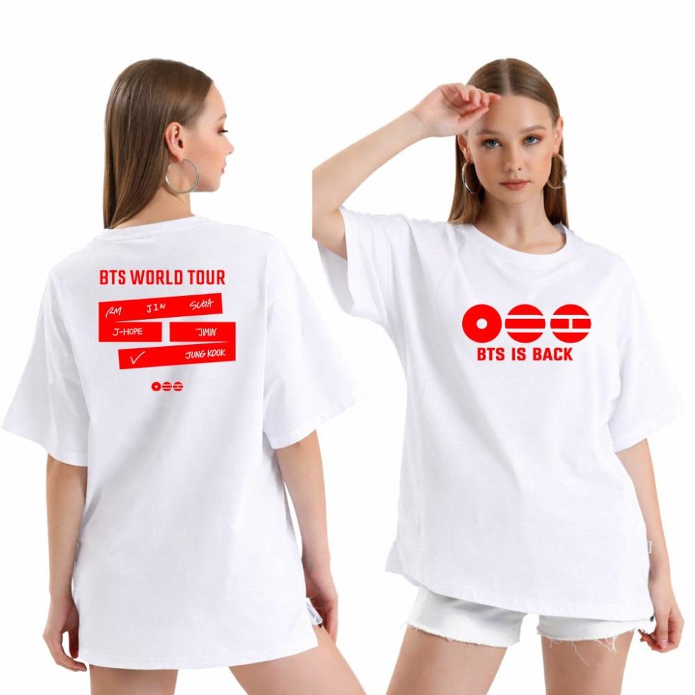 BTS Fashion Versatile Round Neck T-shirt 2XS