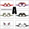 6Pcs/set Funny Halloween Party Eyeglasses Halloween Paper Glasses,Witch Bat Pumpkin Glasses Frames for Cosplay Party