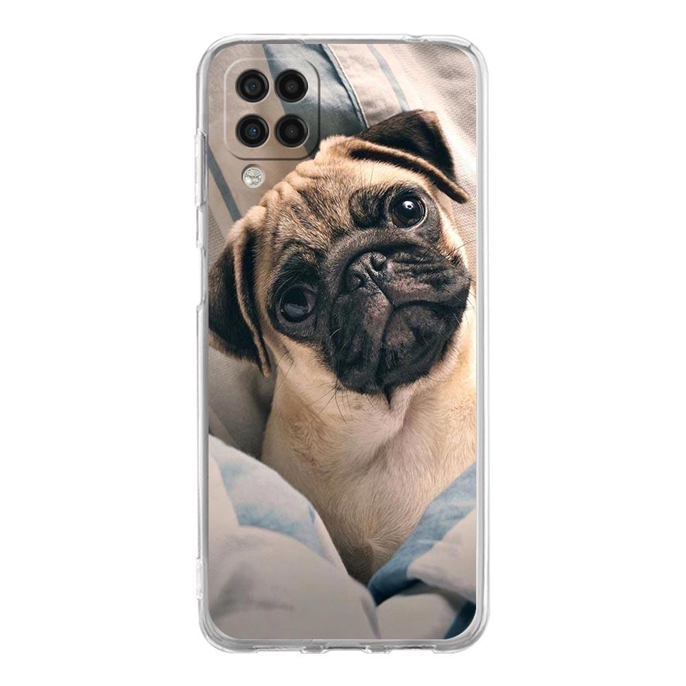 Cute Pug Dog Phone Case For Samsung Galaxy A13 A33 A35 A55 A73 A53 A23 A51 A71 A21S A12 A31 A41 A05s A03S A15 A25 A32 5G Cover