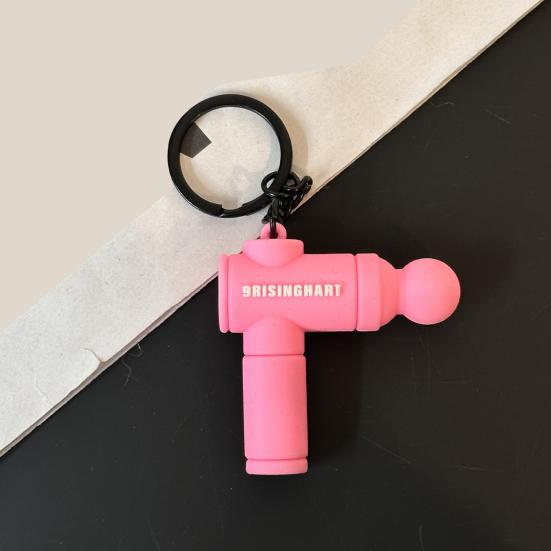Keychain Pendant Multi-Color Design Lightweight Soft Silicone Mini Fascial Machine Shape Keychain Portable Decompression Toy Backpacks Fitness