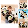 Entzückendes 30cm 40cm 50cm Niedliches Bambus haltendes Panda Plüschtier Weiches Stofftier Geschenk