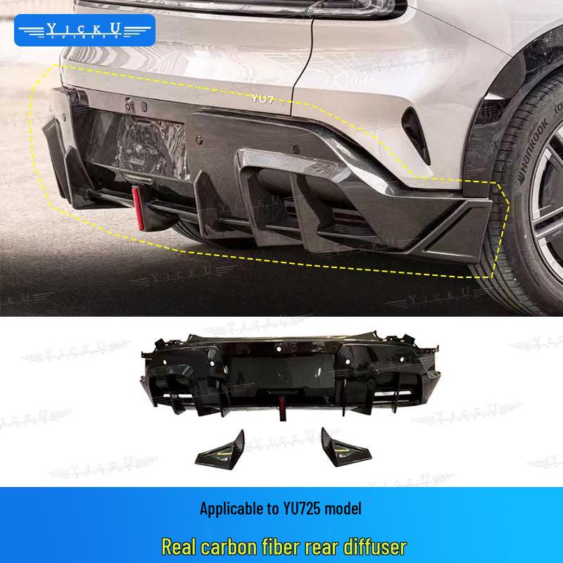 Xiaomi YU7 Neptune-Style Mods: Genuine Carbon Fiber Front Lip, Side Skirts, and Rear Lip