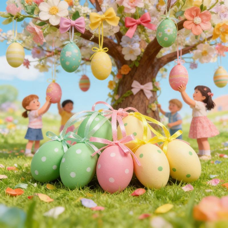 3*4cm Mini Easter Eggs for Tree Basket Home Decoration Perfect Easter Gifts Holiday Party Ornaments Craft Supplies