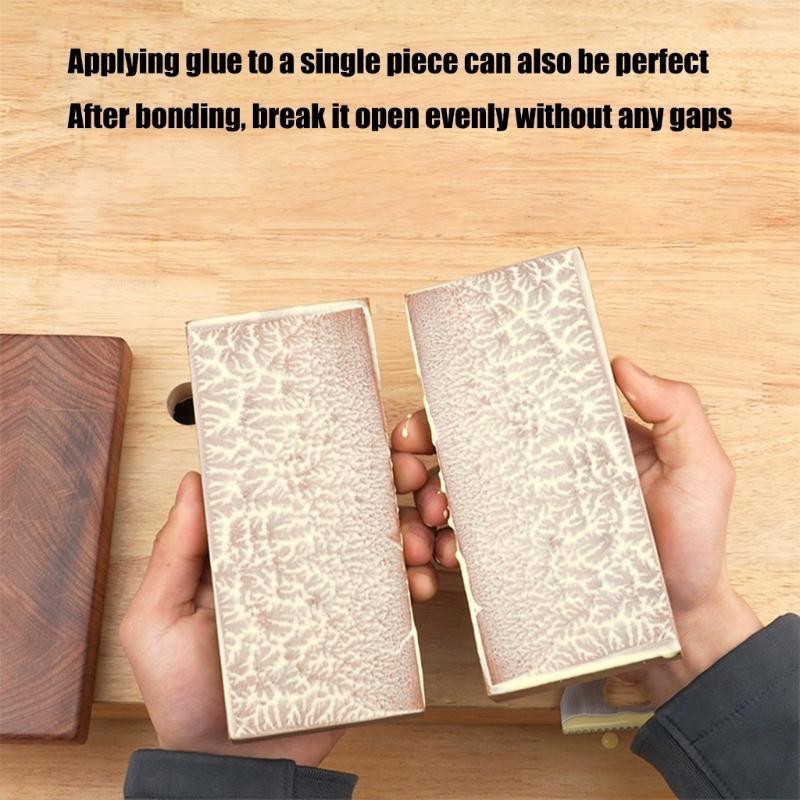 Multipurpose Surfaces Glues Applicator Tool Stainless Steel Serrated Edges Glues Scraping Spreader with Aluminum Handle