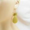 Exquisite Pineapple Pendant Earrings and 18k Stainless Steel Necklace Set