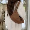 Trendy Design Luxury Suede Leather Retro Soft Leather Girl Motorcycle Underarm Bag Faionable Casual Hobo Bag