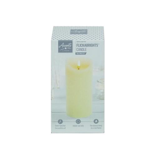 Premier Flickabrights Textured Candle With Timer