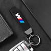 KQBU1 Car Styling Emblem Zinc Alloy Keyring Motorcycle Suede Leather Keychain for BMW M Performance E30 E34 E36 F21 F30 F35 M3 M5 X3
