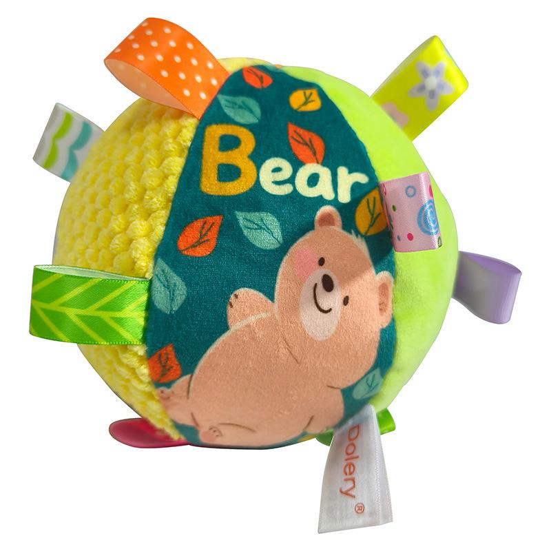 Cartoon Animal Sensory Rattle Ball: Soothing Toy for Baby's Sensory Development (0-3 Years)