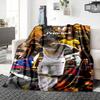 Global Soccer Stars Celebration Printed Flannel Breathable and Warm Blanket, a Stylish Home Gift, Suitable for Home, Office and Bedspread Use. 15a153