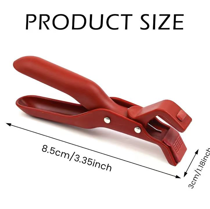 Multi-Purpose Anti-Scald Tool for Bowls, Plates, Pans, Serving As Holder, 2 Counts Hot Plate Gripper, Clip In Kitchen Red & Green.