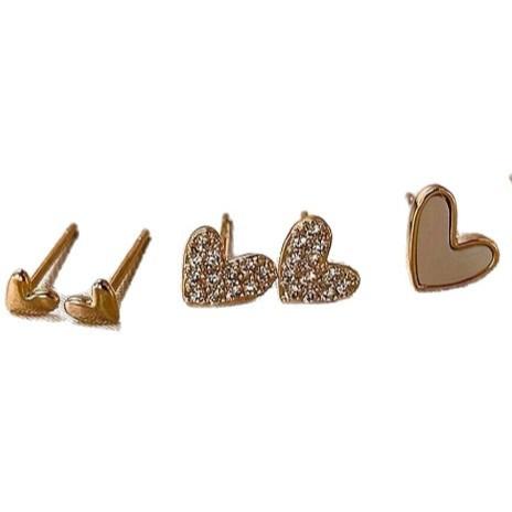 Love stud earrings new popular autumn and winter high-end earrings women's unique temperament ear jewelry