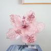 New 25CM Artificial Silk Flower Silk Sequin Fabric Flower Arrangement Ins Style Pink Decorating Flowers Christmas Tree