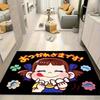 2D Flat Peko Chan Milky Candy Girl Cartoon Flannel Door Mat Non Slip Japanese Anime Rug For Kids Room Entryway Floor