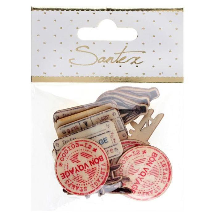 Confettis De Table - Voyage Autour Du Monde - Bois - 20 Pièces - Décoration Élégante - Mixte