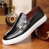 Designer New Men's Black Brown Patent Leather Business Casual Shoes Male Monk Strap Loafers Walking  Sneakers  Zapatos Hombre