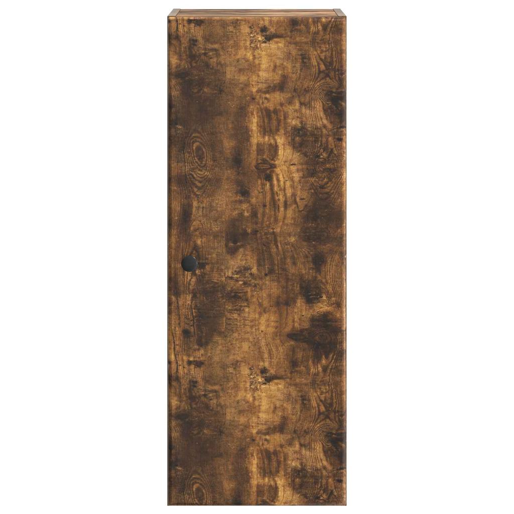 Wall Mounted Cabinet Smoked Oak Finish 33 X 34.5 X 90 Cm Particleboard