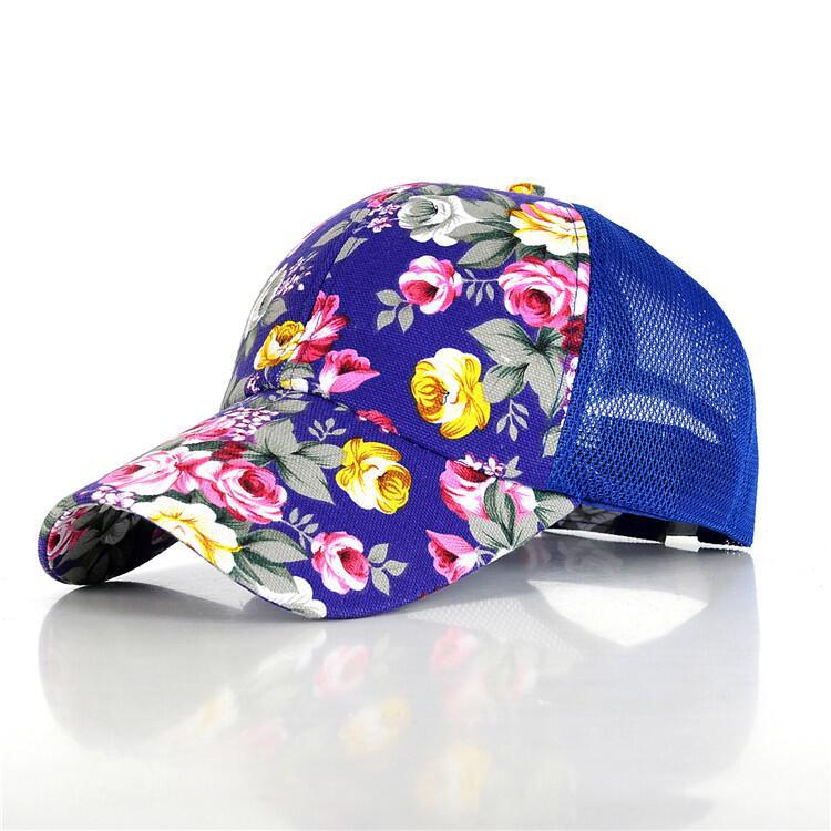 New women's small floral hat hot-selling baseball cap spring and summer travel sunscreen sunshade mesh cap cap cap