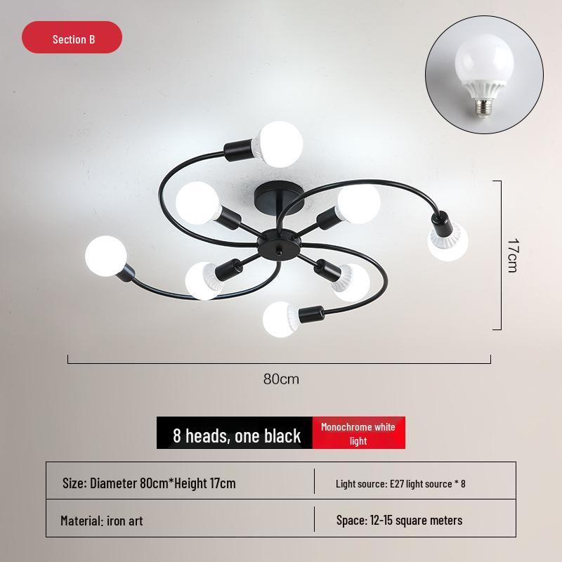 Nordic LED Ceiling Light: Modern Minimalist Design for Bedrooms & Living Rooms