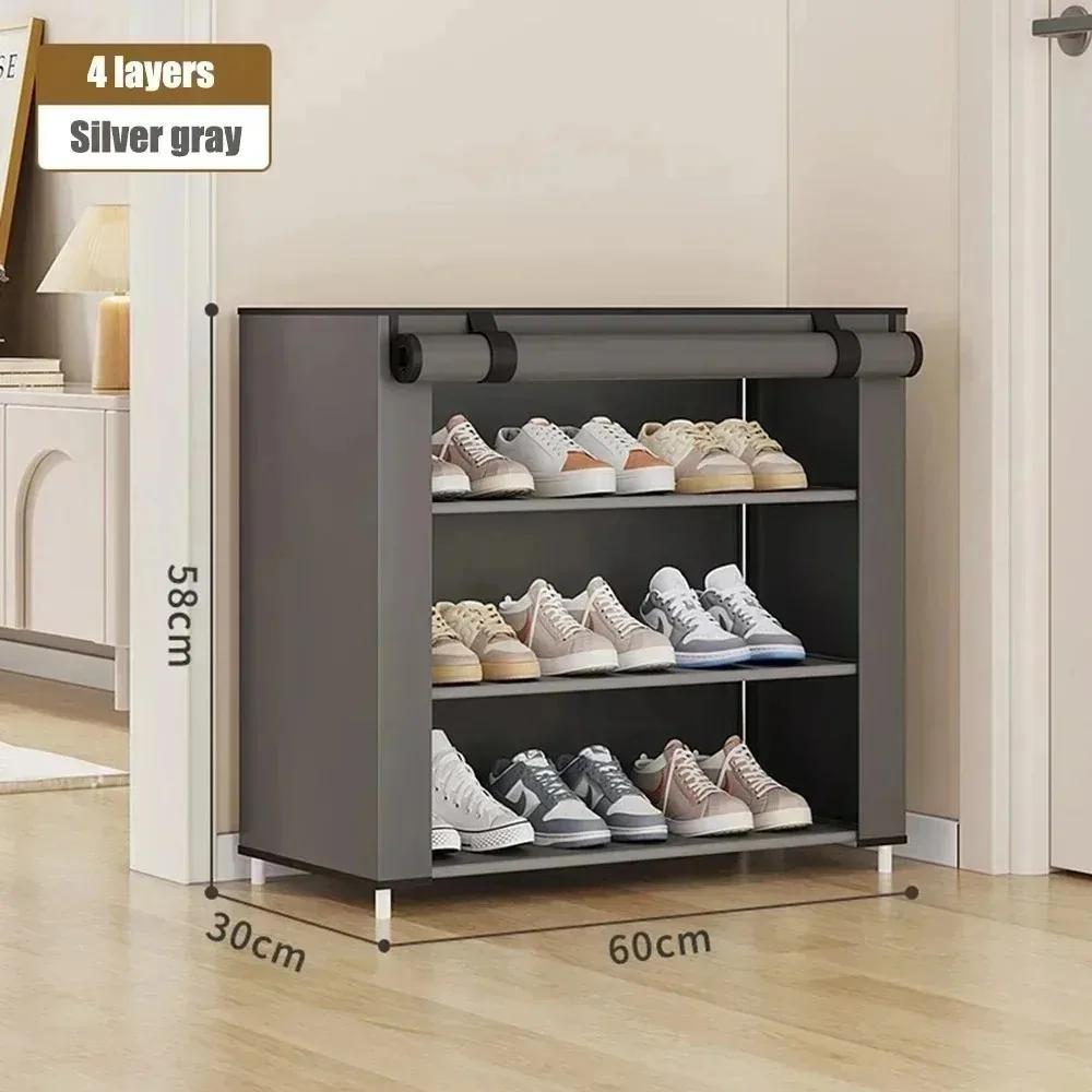 Shoe Cabinet Dustproof Fabric Organizer Large Size Nonwovens Multi Layer Household Thick and Stable Large Capacity Shoe Rack