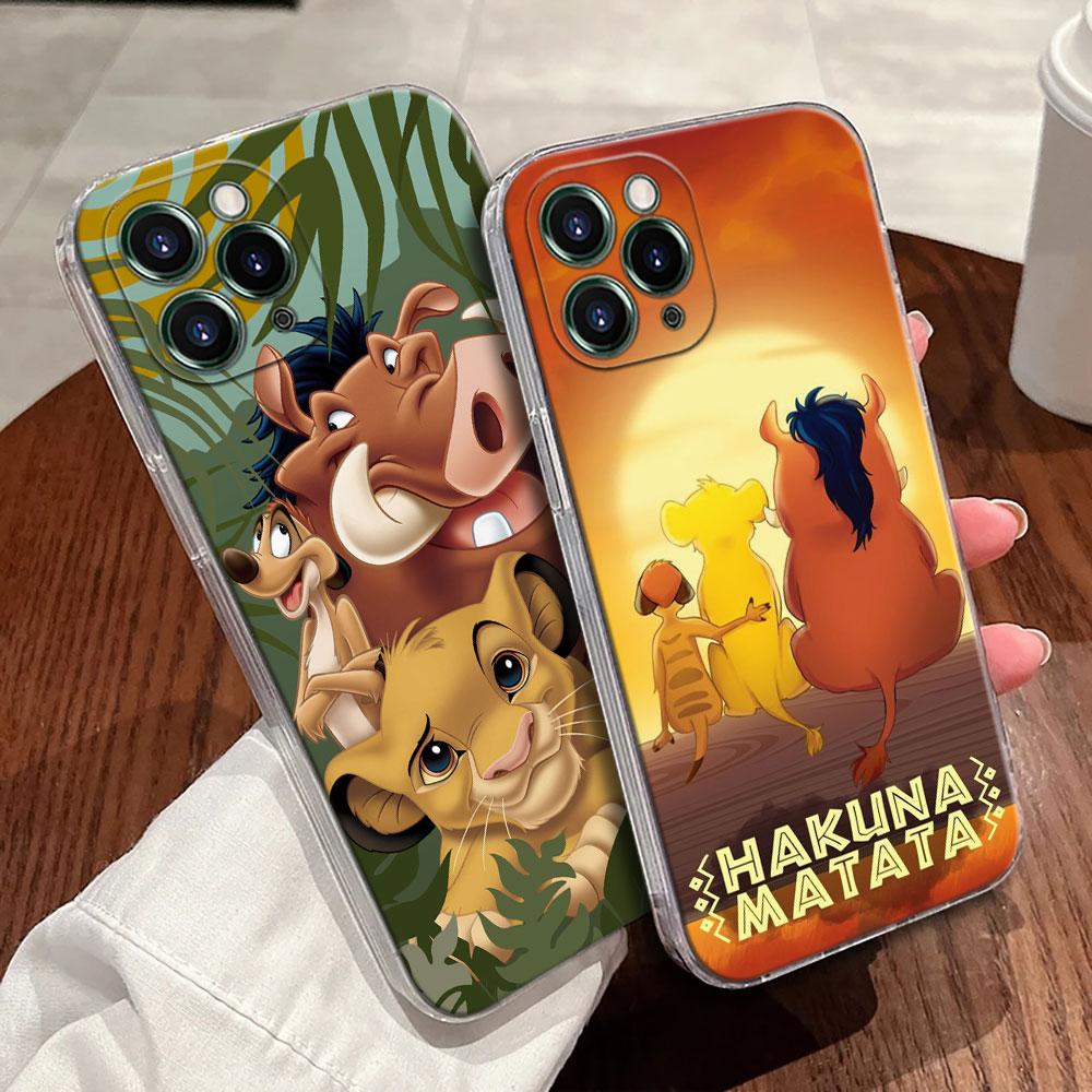 The Lion King HAKUNA MATATA Transparent Phone Case For iPhone 17 Pro Max 17E 11 12 13 14 15 16 Pro Max Plus 17 Air 16E 7 X Cover