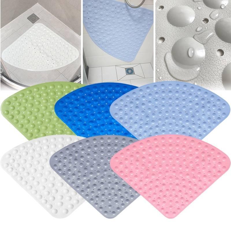 Comfortable Triangle Shower Mat Non-slip Bath Mat Anti-skid Bathroom Mat Durable Plastic Pvc Tpr Washable