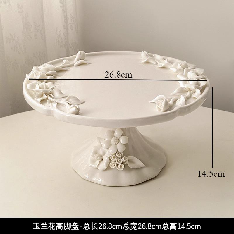 Camellia Ceramic Tableware Hydroponic Vase Ornament High Footed Plate Dining Plates Coffee Cup Storage Jar Show Plate Snack Bowl