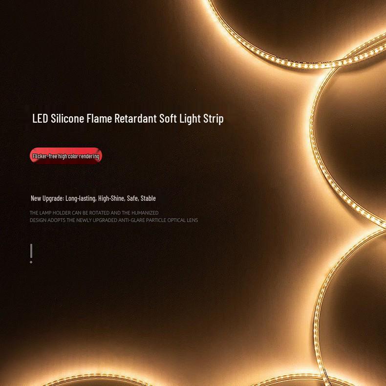 Ultra-Bright Waterproof LED Strip for Outdoor & Living Room, Warm White Linear Ceiling Light