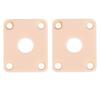 2pcs Guitar Output Jack Socket Square Plastic Plates for LP Guitar Bass