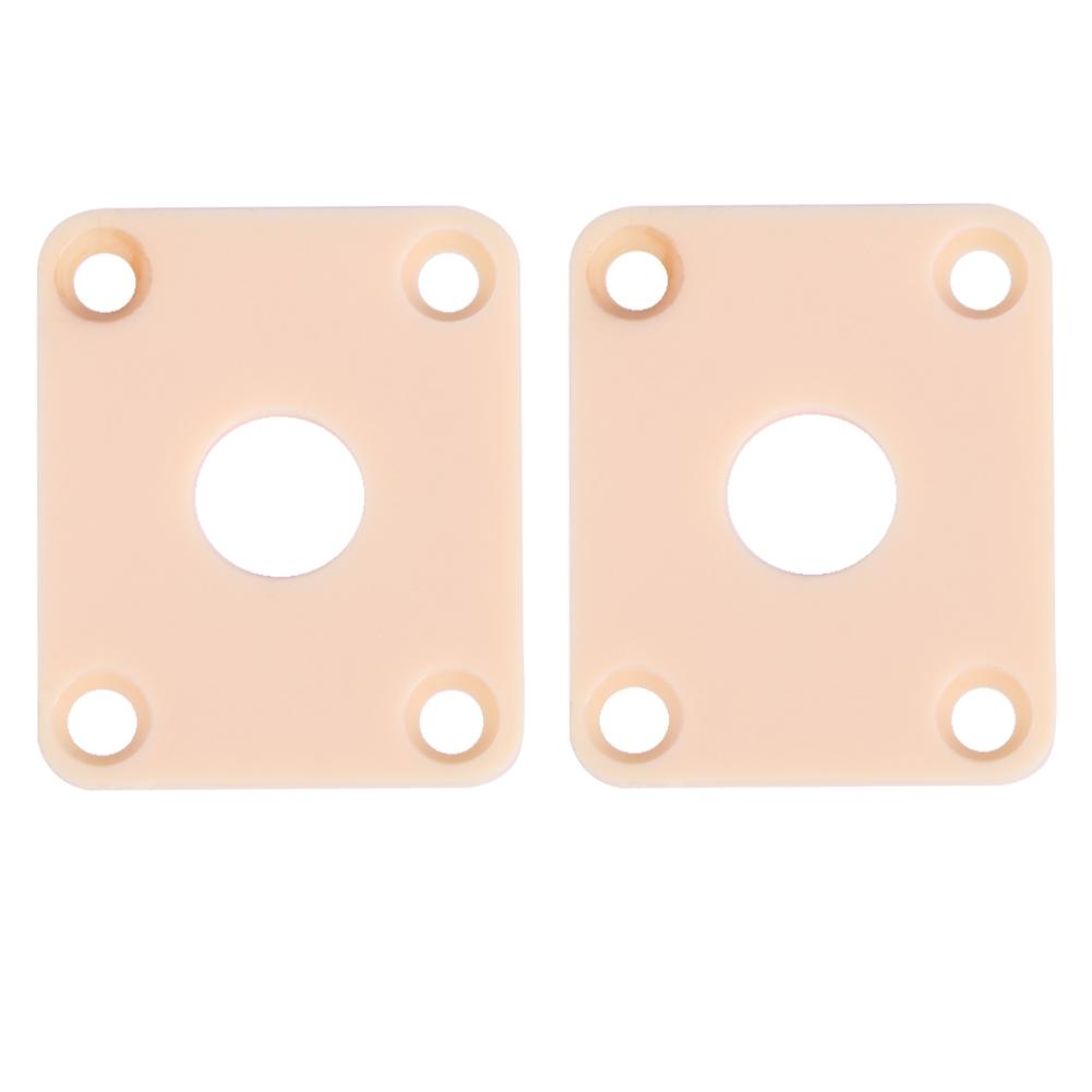 2pcs Guitar Output Jack Socket Square Plastic Plates for LP Guitar Bass