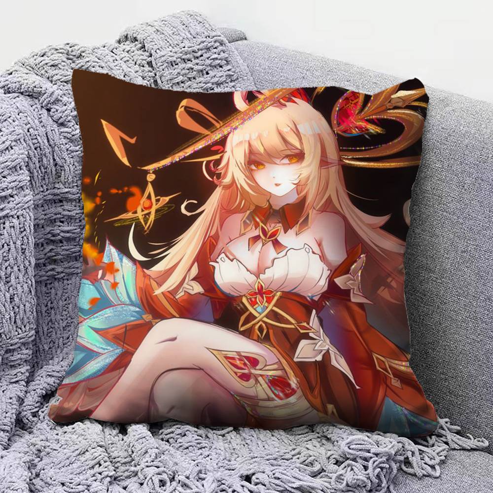 Genshin Impact Alice Pillow Covers Home Sofa Cushion Covers and Aecorative Custom