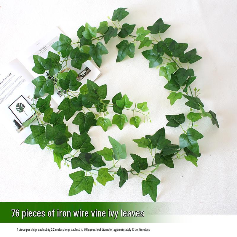 Rattan Pothos Artificial Leaf Vine for Indoor AC and Water Pipe Decoration