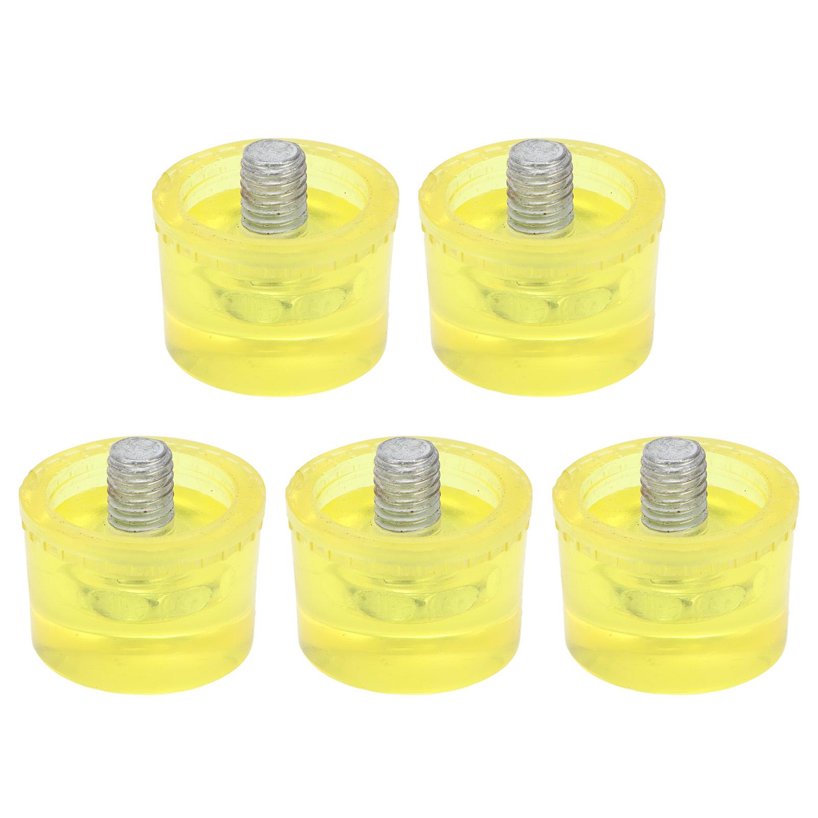 5 Stuks Rubberen Hamerkop Vervanging M8x1 Zacht Transparant Geel Slaande Tip Accessoireset Kit