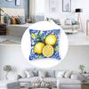 Blue - Toned Watercolor Lemon Pillow Case  Anti-dustmite Pillowcase Invisible Zipper Silky Short Plush Sofa Cushion Cover
