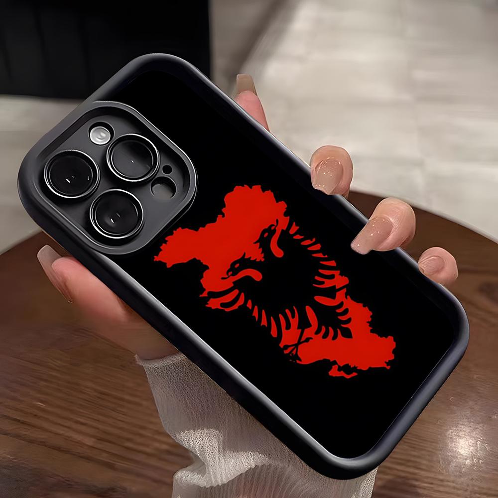

Албания Албанцы Флаг Чехол для Телефона Для IPhone 17 Pro Max 15 Pro 16 14 Plus 12 13 Mini 11 Pro Ударопрочный Мягкий Чехол iPhone 14